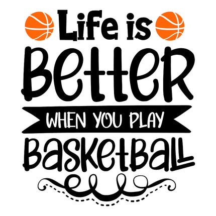 Basketball 100% Cotton Fabric Panel Block A178