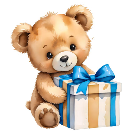 Teddy Bear 100% Cotton Fabric Panel Block M1120