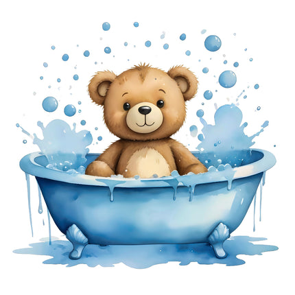 Teddy Bear 100% Cotton Fabric Panel Block M1190