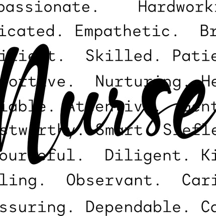 Nurse 100% Cotton Fabric Panel Block M1530