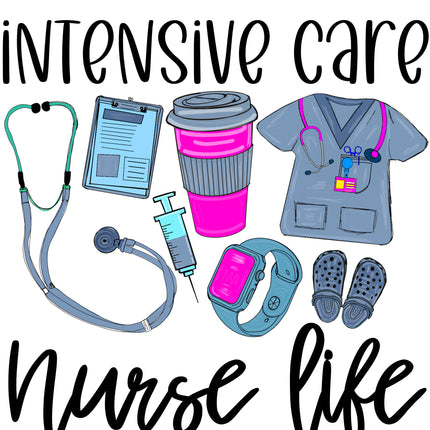 Intensive Care Nurse 100% Cotton Fabric Panel Block M1590