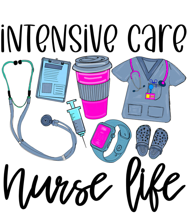 Intensive Care Nurse 100% Cotton Fabric Panel Block M1590