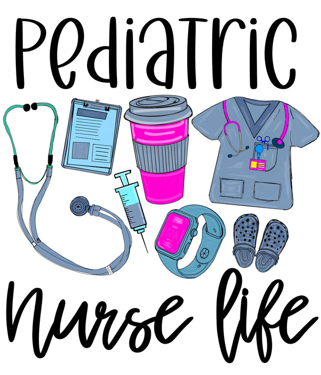 Pediatric Nurse 100% Cotton Fabric Panel Block M1600