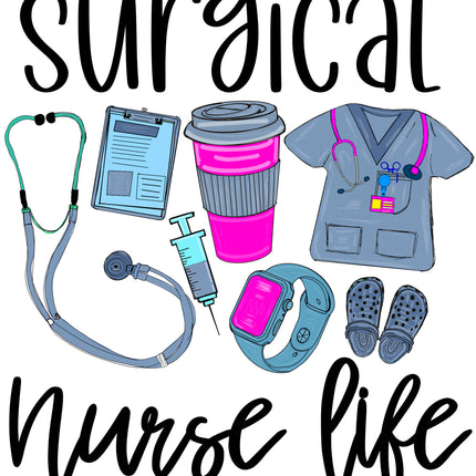 Surgical Nurse 100% Cotton Fabric Panel Block M1610