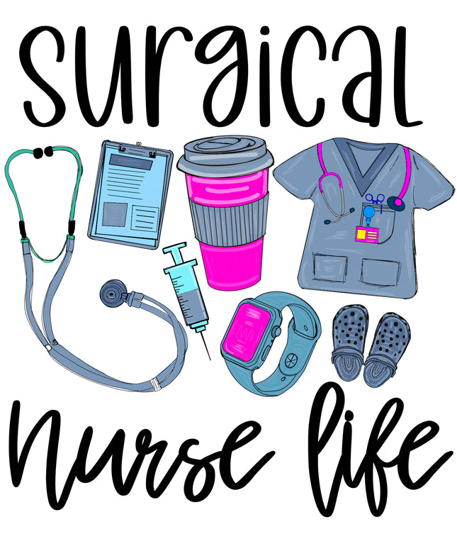 Surgical Nurse 100% Cotton Fabric Panel Block M1610