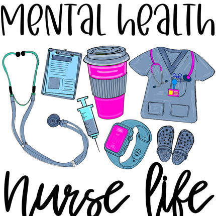 Mental Health Nurse 100% Cotton Fabric Panel Block M1620