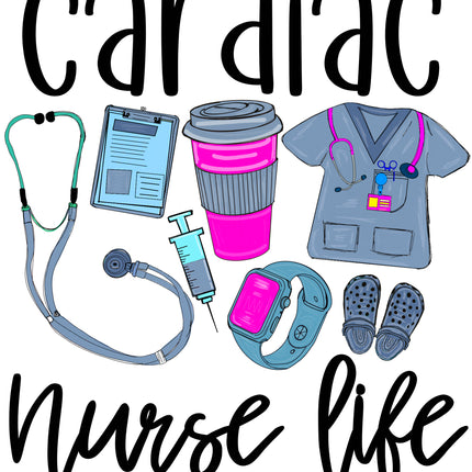 Cardiac Nurse 100% Cotton Fabric Panel Block M1640