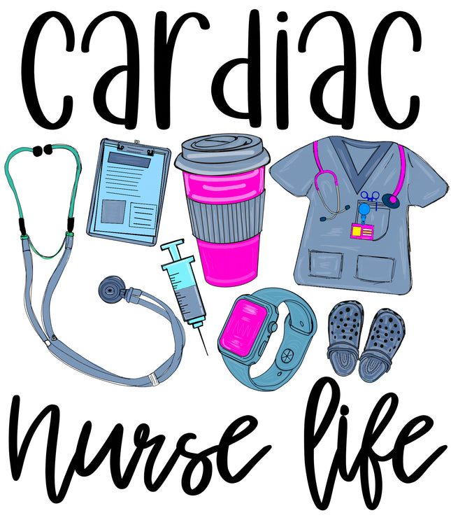 Cardiac Nurse 100% Cotton Fabric Panel Block M1640