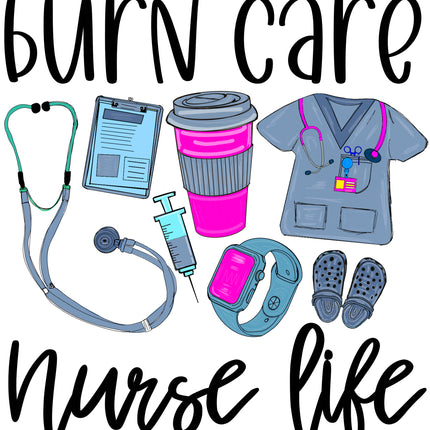 Burn Care Nurse 100% Cotton Fabric Panel Block M1660