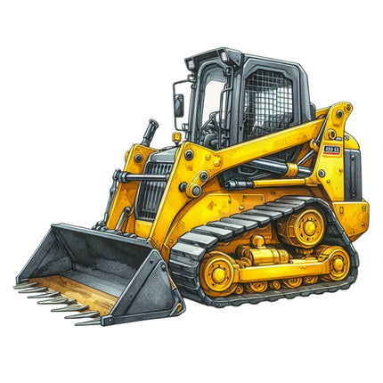 Construction Vehicle 100% Cotton Fabric Panel Block M1730