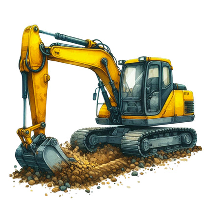 Construction Vehicle 100% Cotton Fabric Panel Block M1770