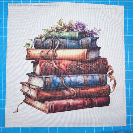 books fabric panel