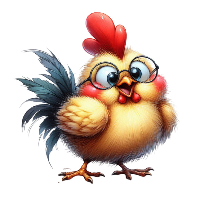 silly chicken quilt block