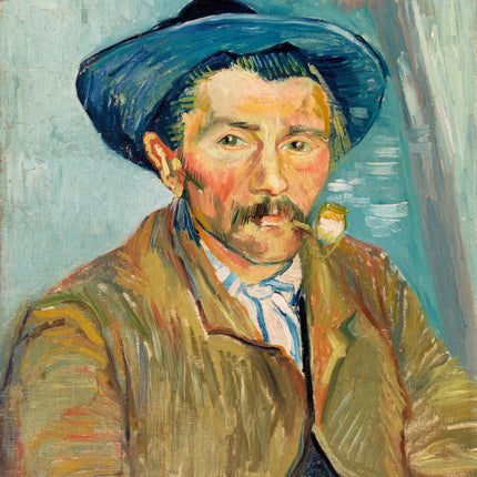 A 100% cotton fabric panel featuring a digitally printed self-portrait of Vincent Van Gogh.