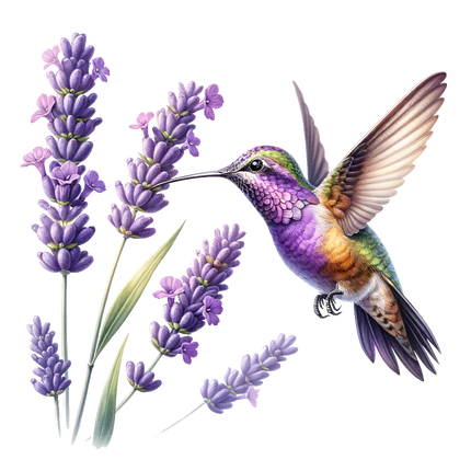 hummingbird fabric panel