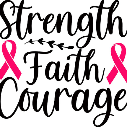 Cancer Awareness Pink Ribbon 100% Cotton Fabric Panel Block M2620