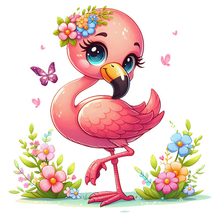 flamingo fabric panel