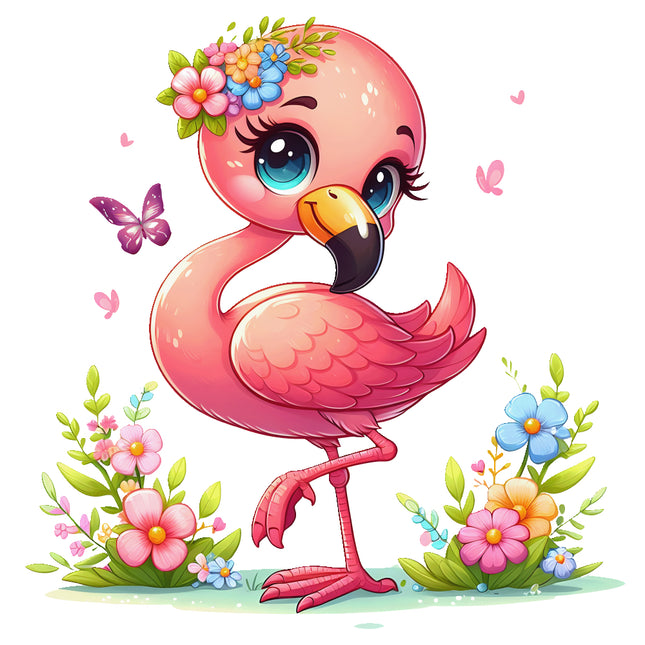 flamingo fabric panel