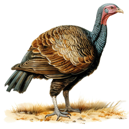 Wild Turkey 100% Cotton Fabric Panel Block M361