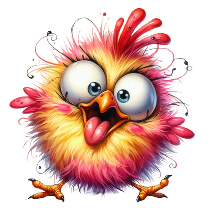 silly chicken quilt block