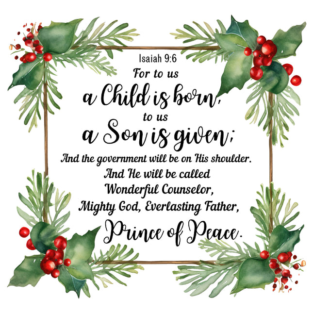 Christmas scripture fabric panel