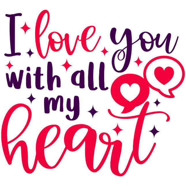 Love You / Wedding 100% Cotton Fabric Panel Block M5270