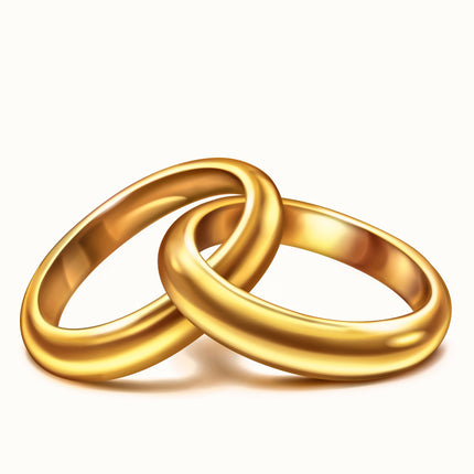 Rings / Wedding Bands 100% Cotton Fabric Panel Block M5310