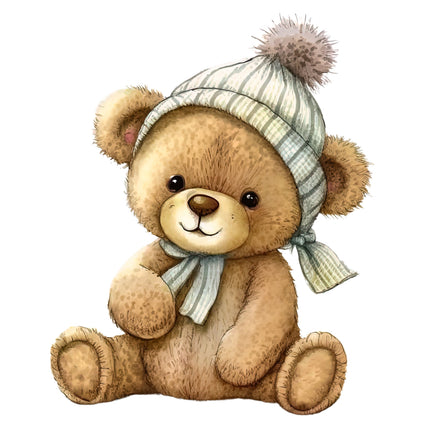 Teddy Bear 100% Cotton Fabric Panel Block M5455