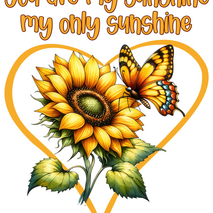 You Are My Sunshine 100% Cotton Fabric Panel Block M5814