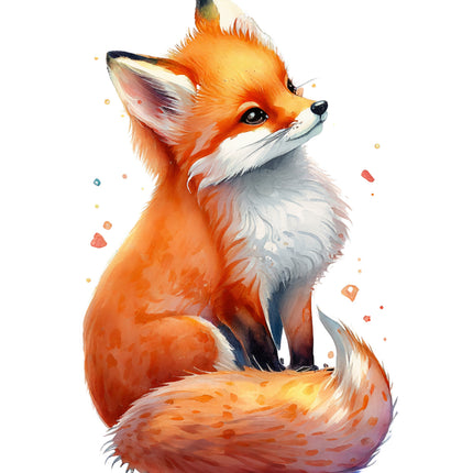 fox cotton quilt panel