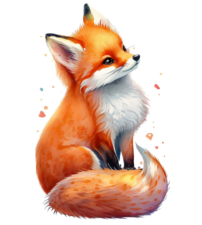 fox cotton quilt panel