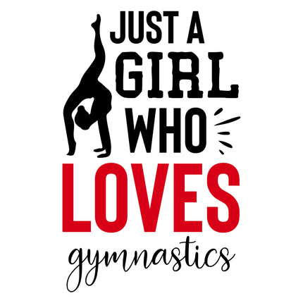 Girl Who Loves Gymnastics 100% Cotton Fabric Panel Block MBK107