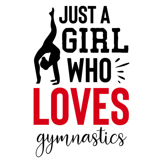 Girl Who Loves Gymnastics 100% Cotton Fabric Panel Block MBK107