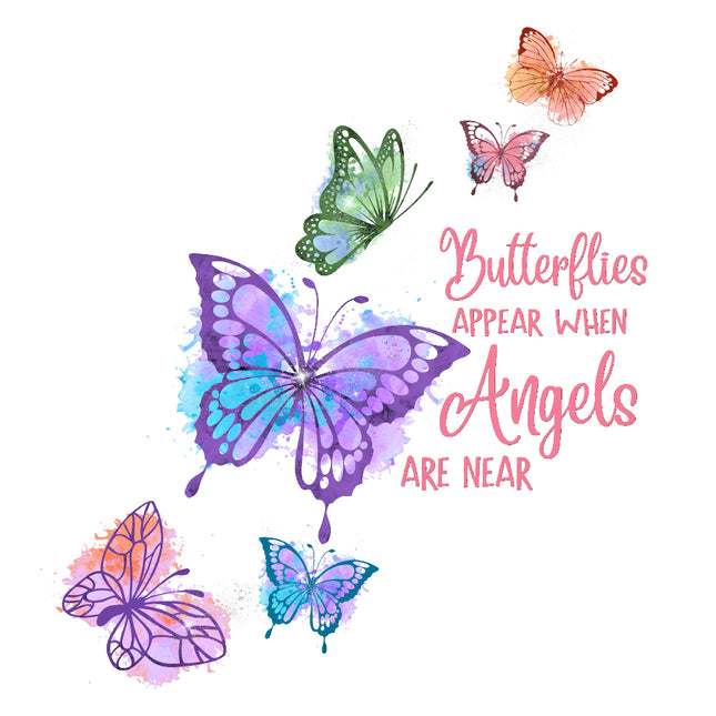 Colorful butterflies with a motivational quote fabric panel