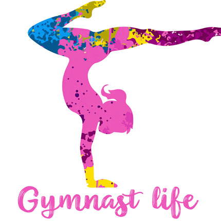 Gymnast Life Gymnastics 100% Cotton Fabric Panel Block MBK109