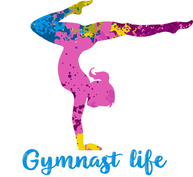 Gymnast Life Gymnastics 100% Cotton Fabric Panel Block MBK111