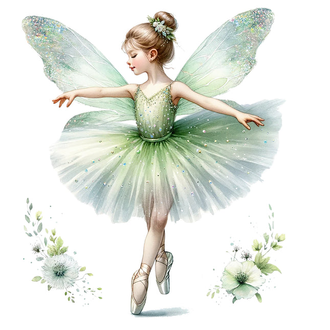 butterfly ballerina fabric panel