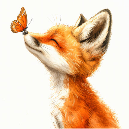 fox cotton quilt panel