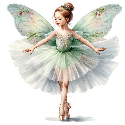 Fairy Ballerina 100% Cotton Fabric Panel Block N2441
