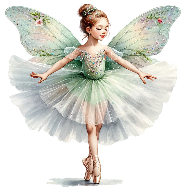 butterfly ballerina fabric panel