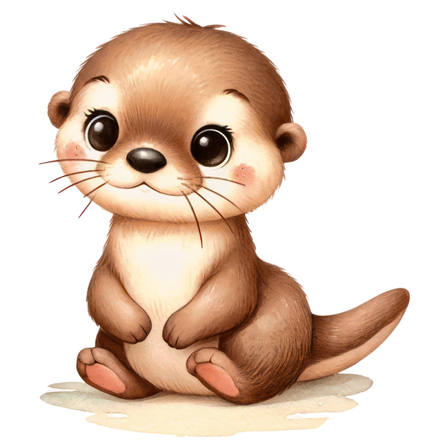 Otter 100% Cotton Fabric Panel Block O128