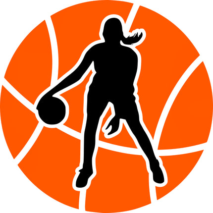 Female Basketball Player 100% Cotton Fabric Panel Block O152