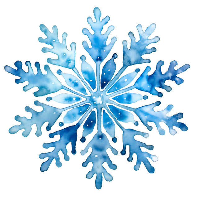 Blue Snowflake 100% Cotton Fabric Panel Block O409