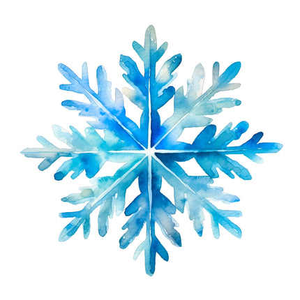 Blue Snowflake 100% Cotton Fabric Panel Block O411