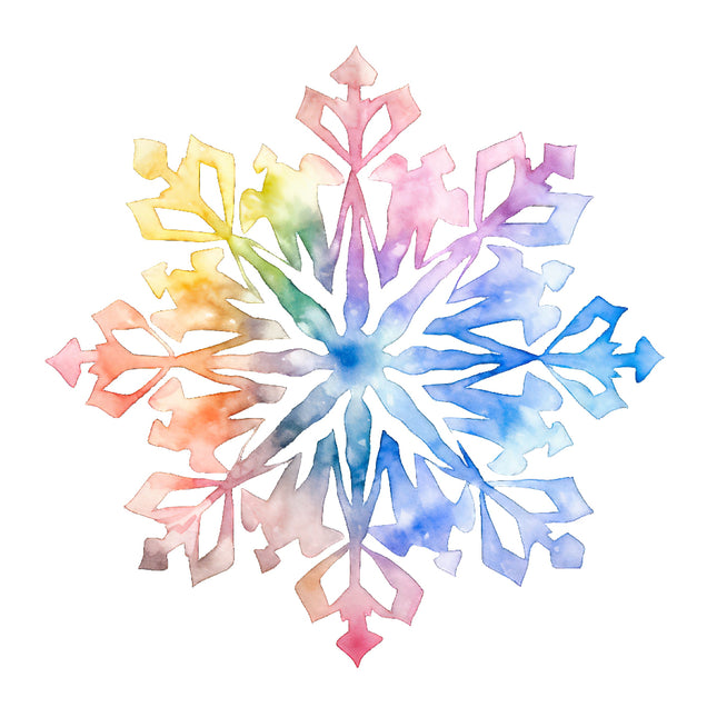 Colorful Snowflake 100% Cotton Fabric Panel Block O414