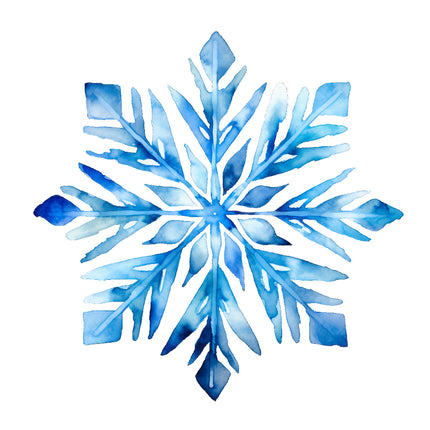 Blue Snowflake 100% Cotton Fabric Panel Block O416
