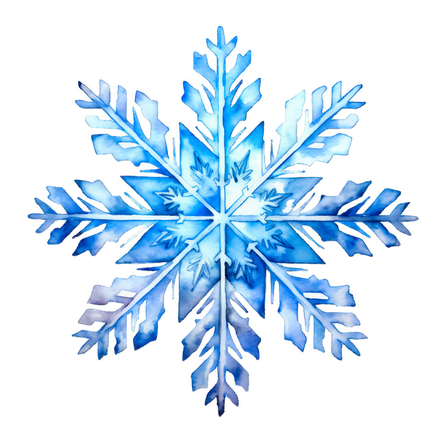 Blue Snowflake 100% Cotton Fabric Panel Block O428