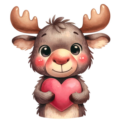 Moose 100% Cotton Fabric Panel Block O469