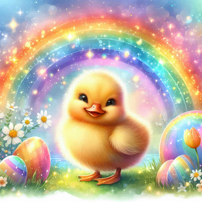 easter duck fabric panel