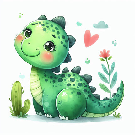 Dinosaur 100% Cotton Fabric Panel Block P1308